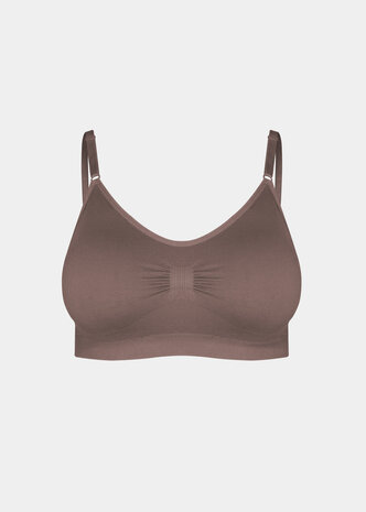 Comfort Bra With Spaghetti Straps - Espresso