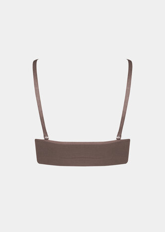 Comfort Bra With Spaghetti Straps - Espresso