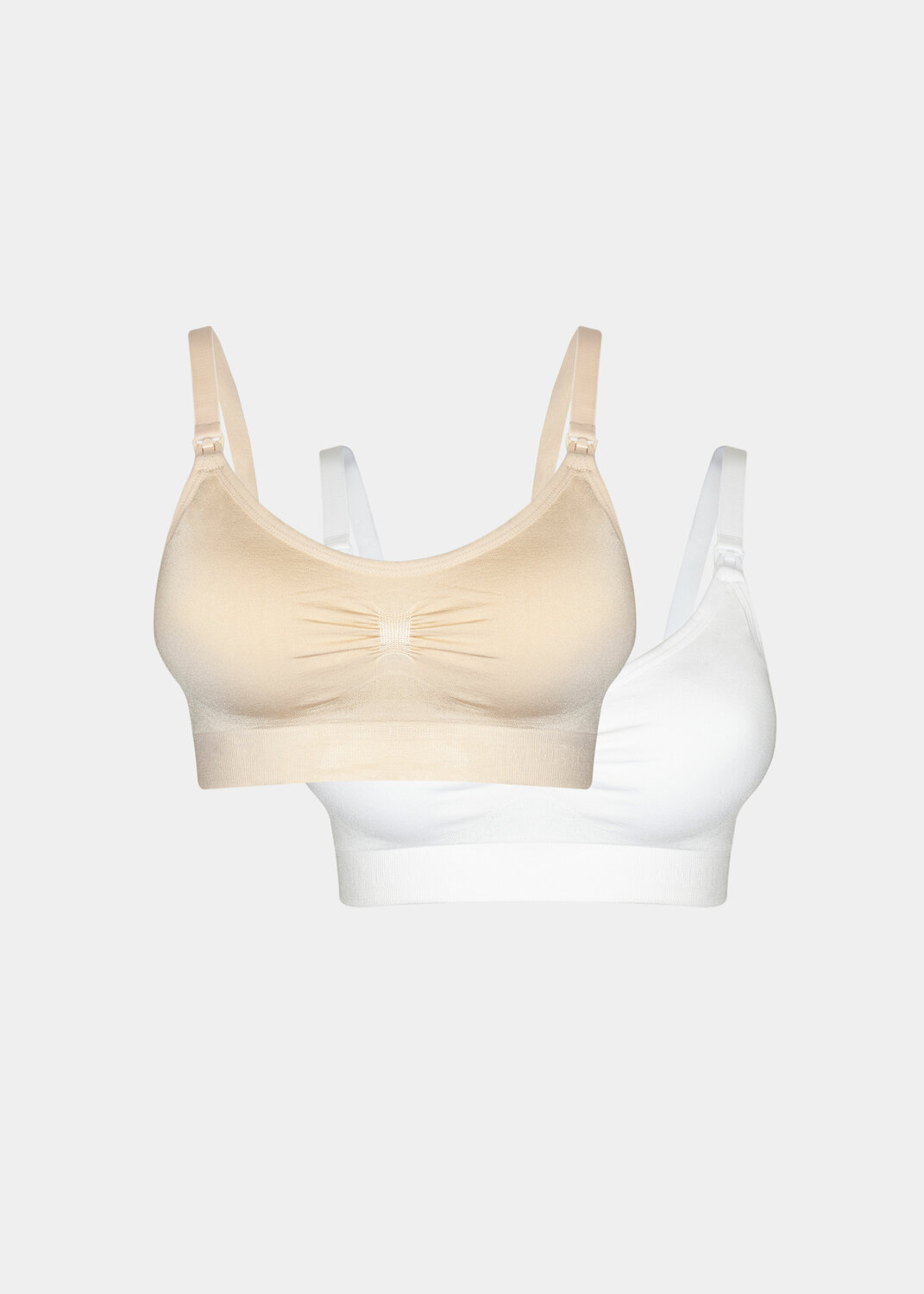 Seamless Strapless Nursing Bra with Removable Pads by Mothers en Vogue -  White - S